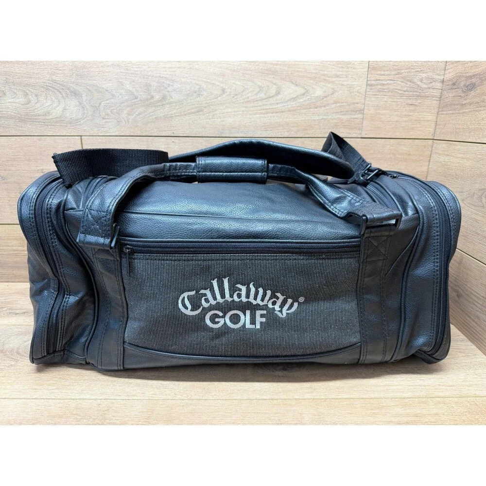 John Daly Autographed Signed Black Leather Callaway Golf Duffel Bag
